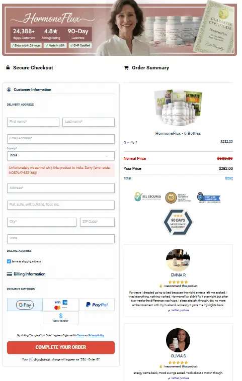 Hormone Flux website